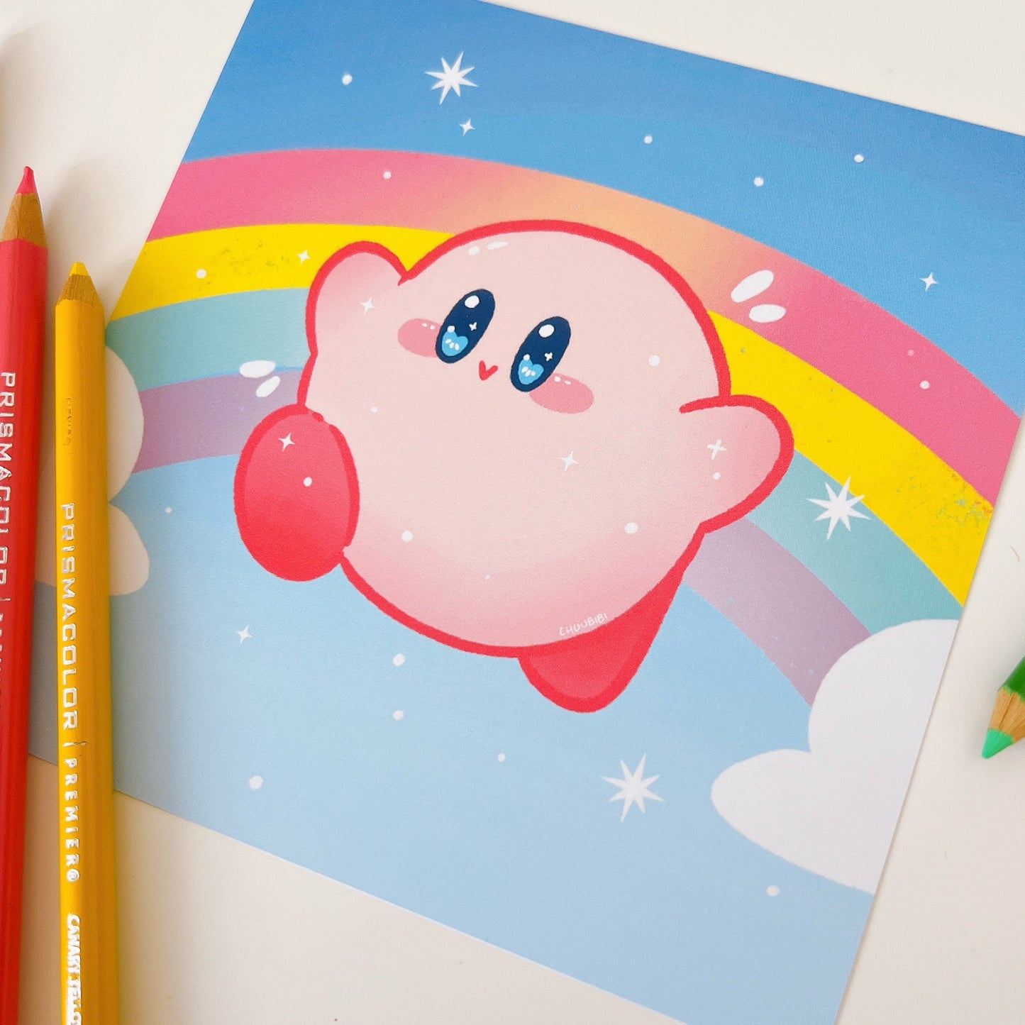 Rainbow Kirby Art Print