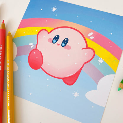 Rainbow Kirby Art Print