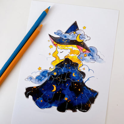 Cosmic Witch Art Print