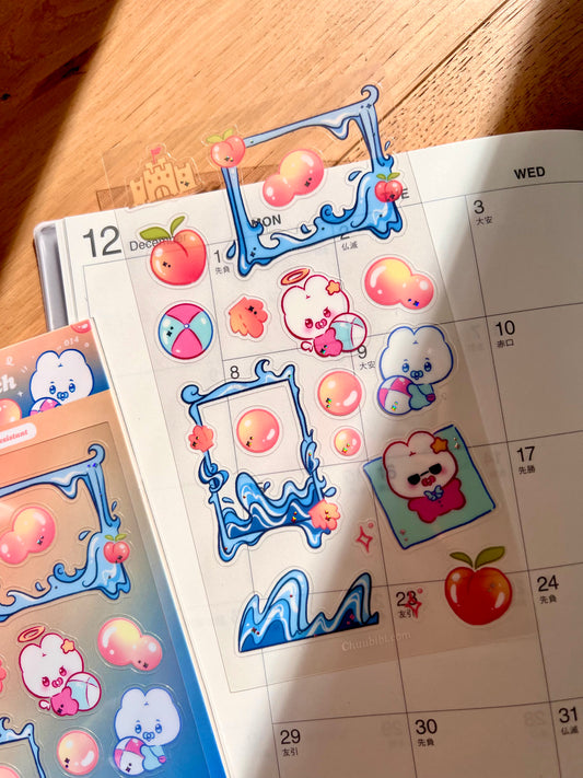 Peach Beach Sticker Sheet