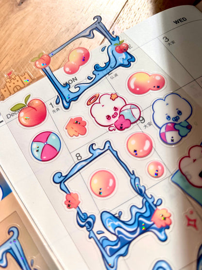 Peach Beach Sticker Sheet