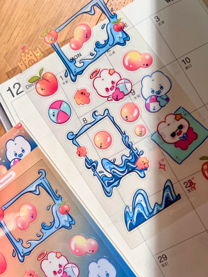 Peach Beach Sticker Sheet
