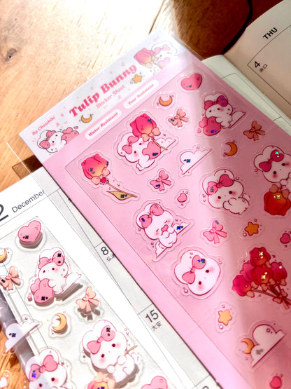 Tulip Bunny Sticker Sheet