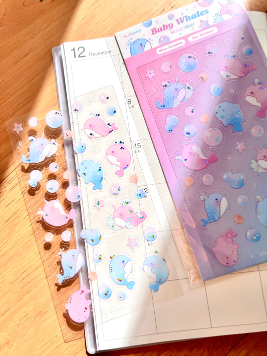 Baby Whales Sticker Sheet