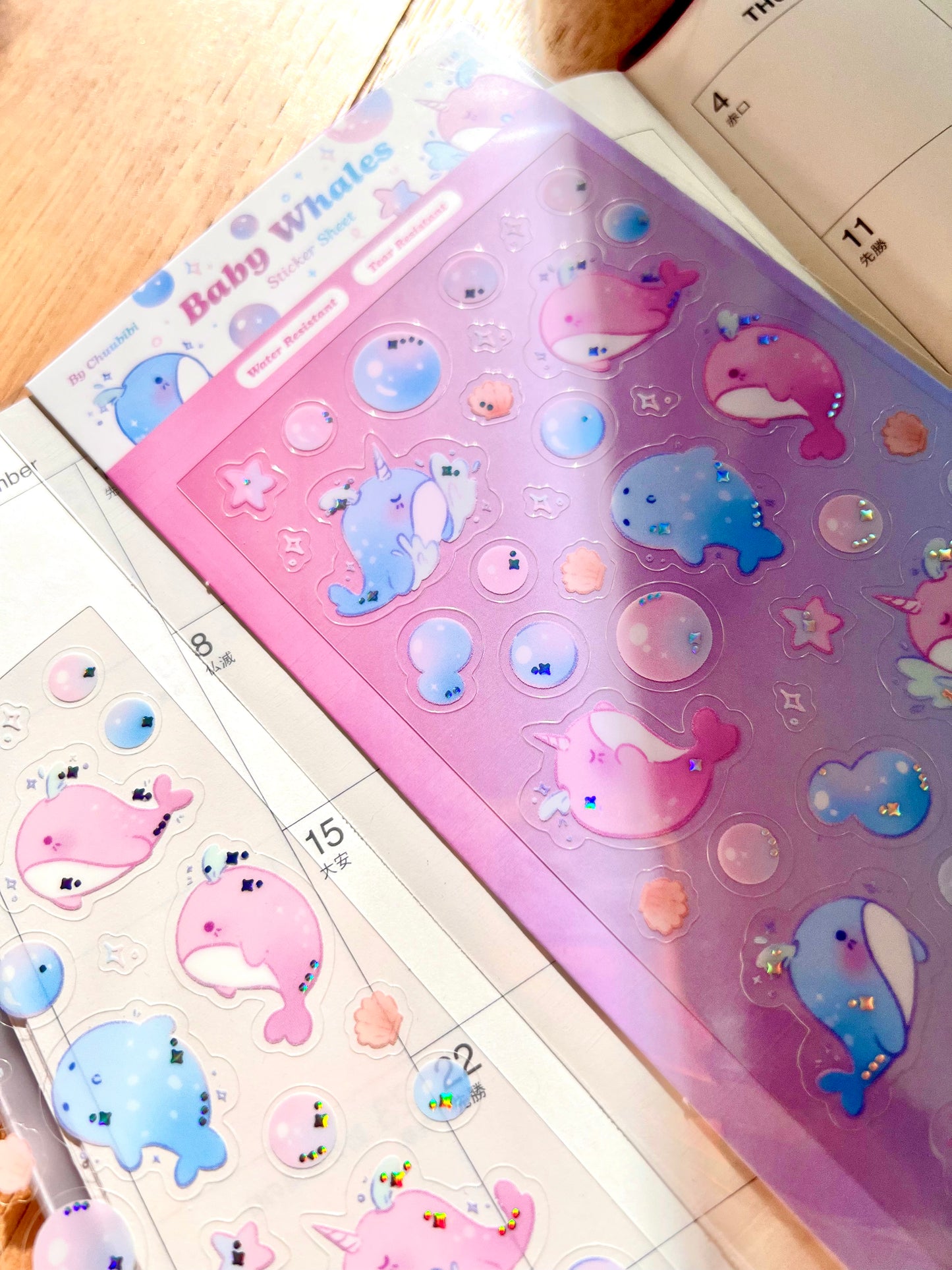 Baby Whales Sticker Sheet