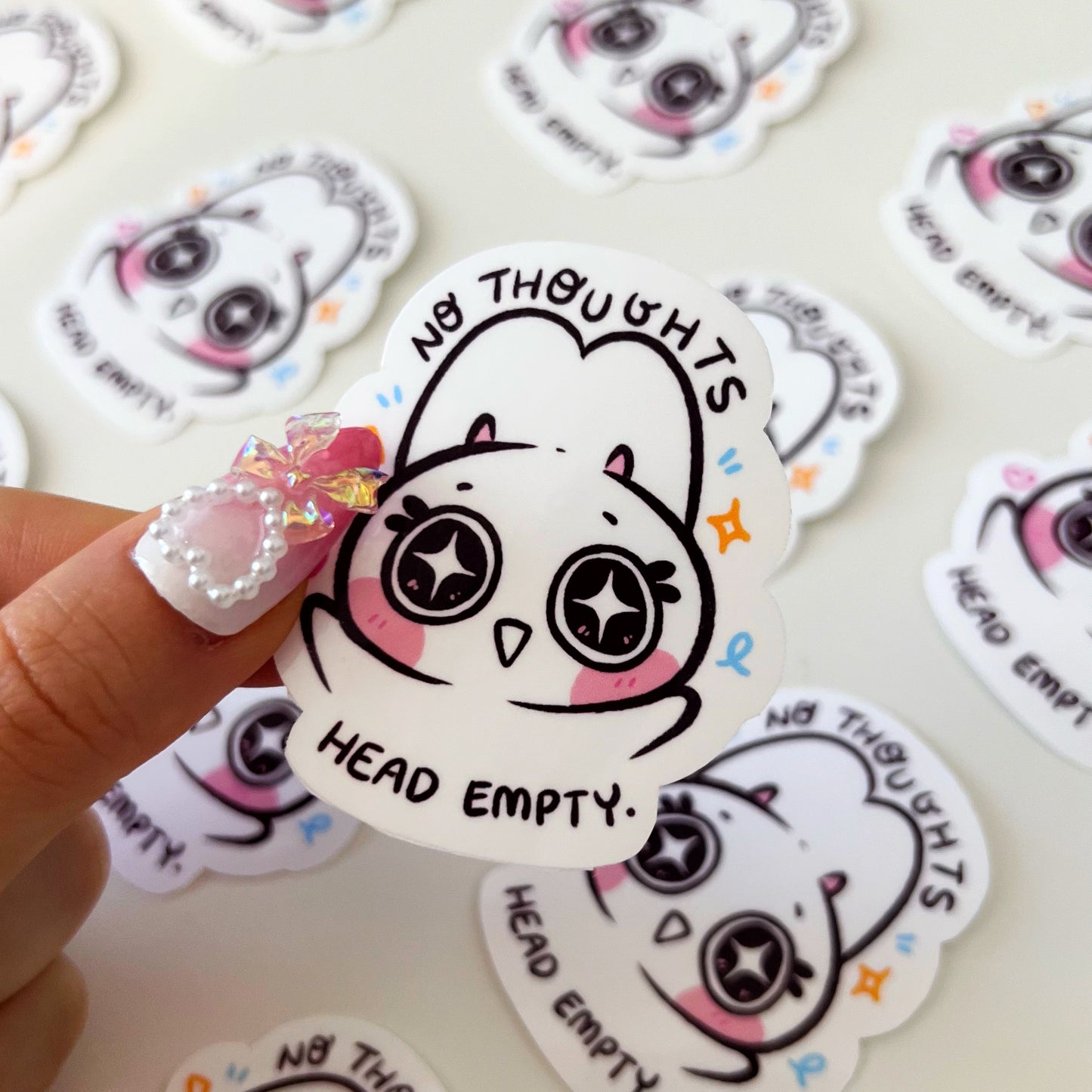No Thoughts. Head Empty. Vinyl Sticker