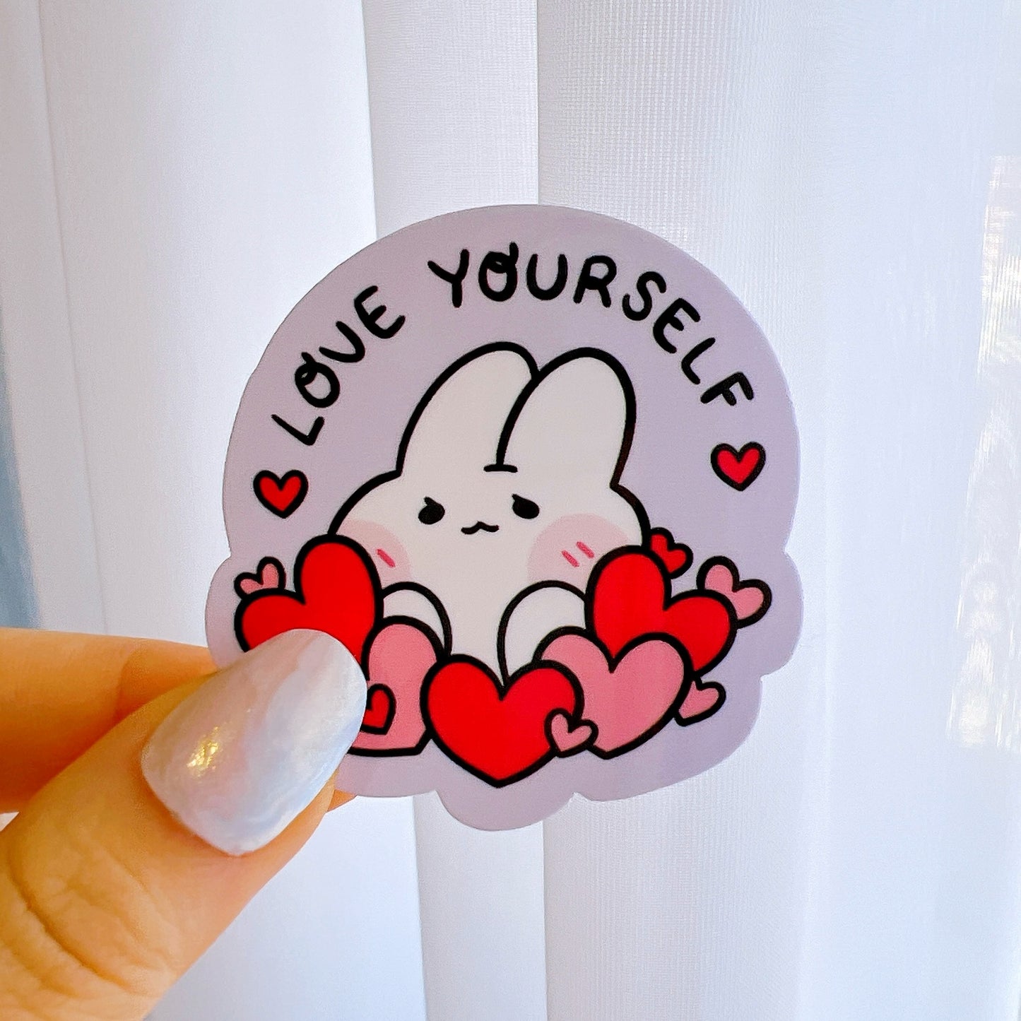 Love Yourself Bunny Vinyl Sticker