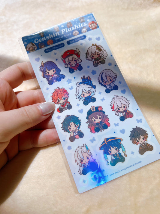Genshin Plushies Sticker Sheet