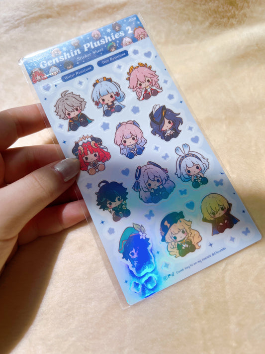 Genshin Plushies 2 Sticker Sheet