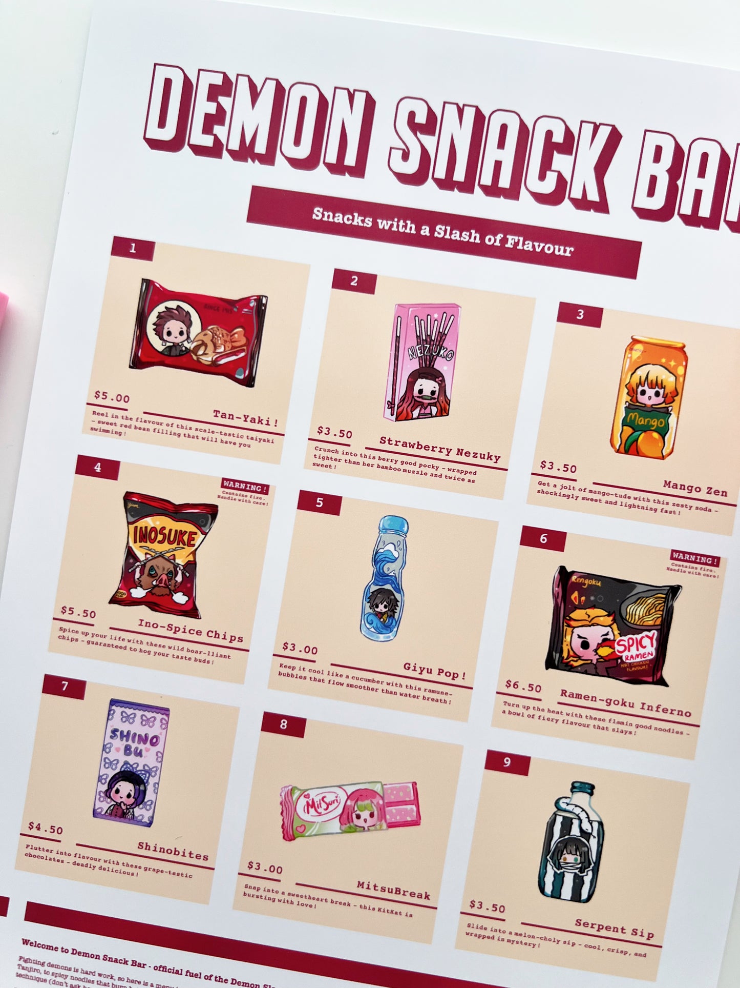 Demon Snacks Bar Art Print