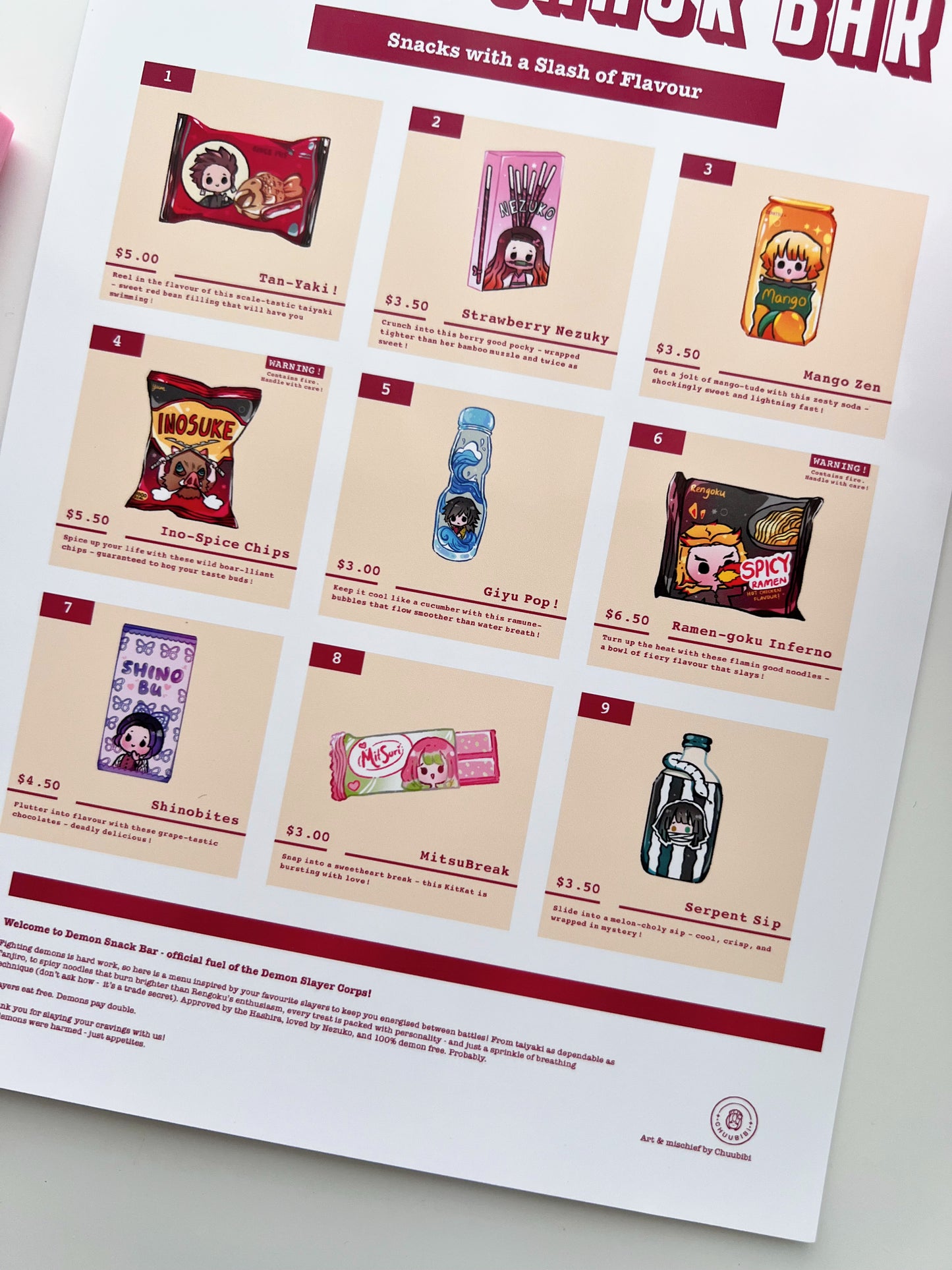 Demon Snacks Bar Art Print