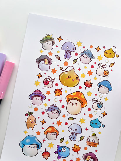 Maple Monsters Art Print