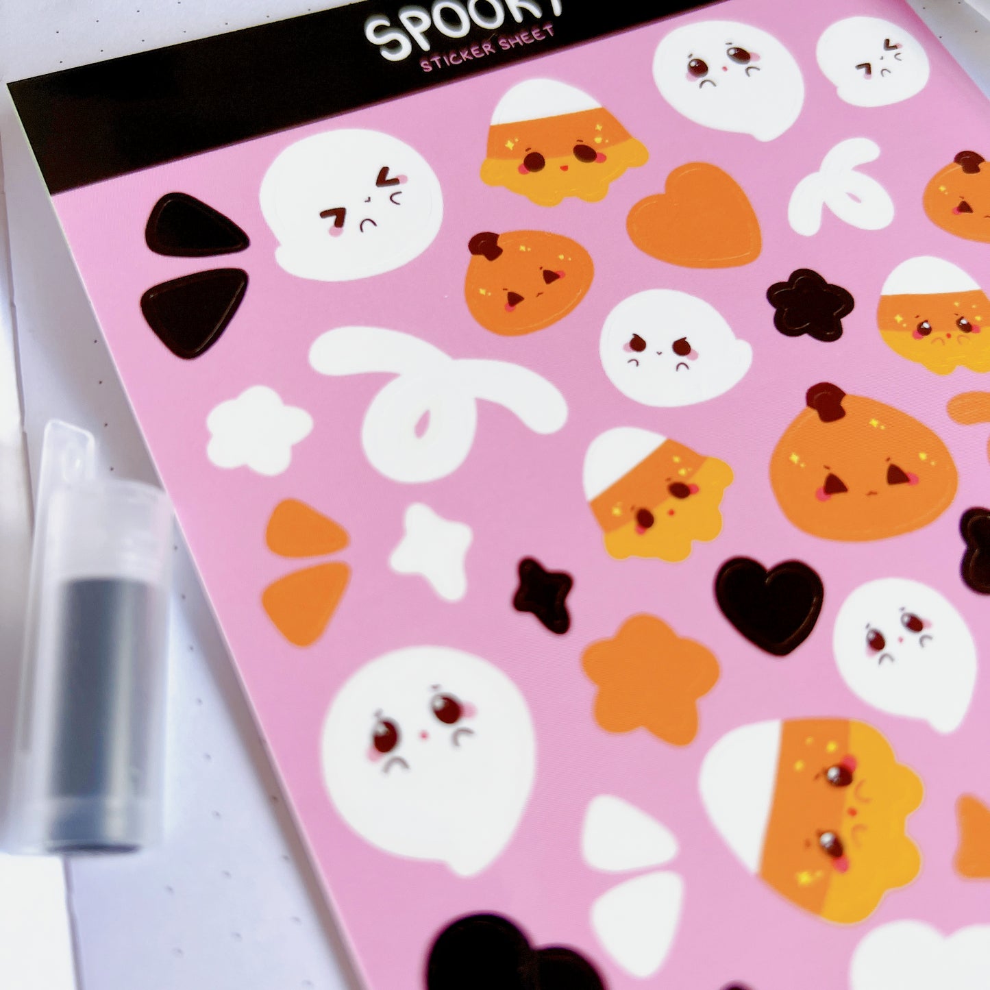 Spooky Halloween Ghost Sticker Sheet