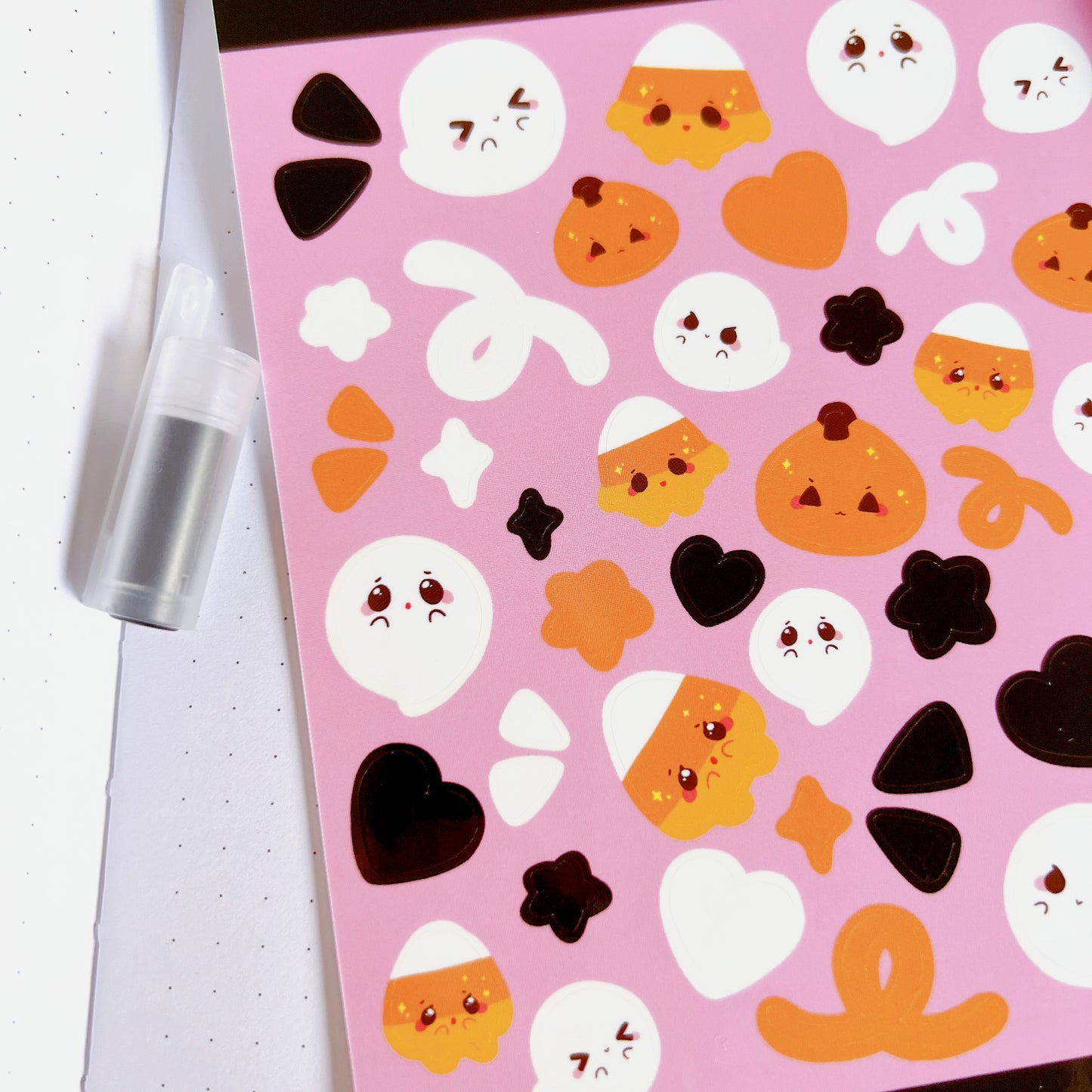 Spooky Halloween Ghost Sticker Sheet