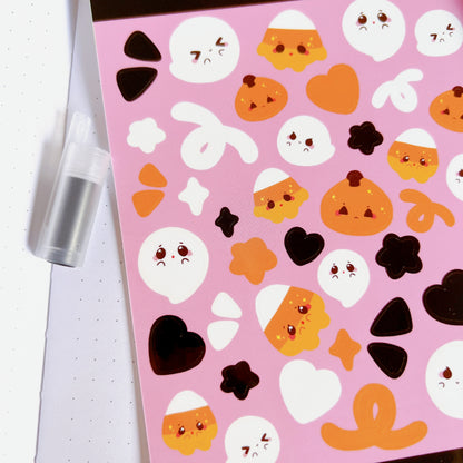 Spooky Halloween Ghost Sticker Sheet