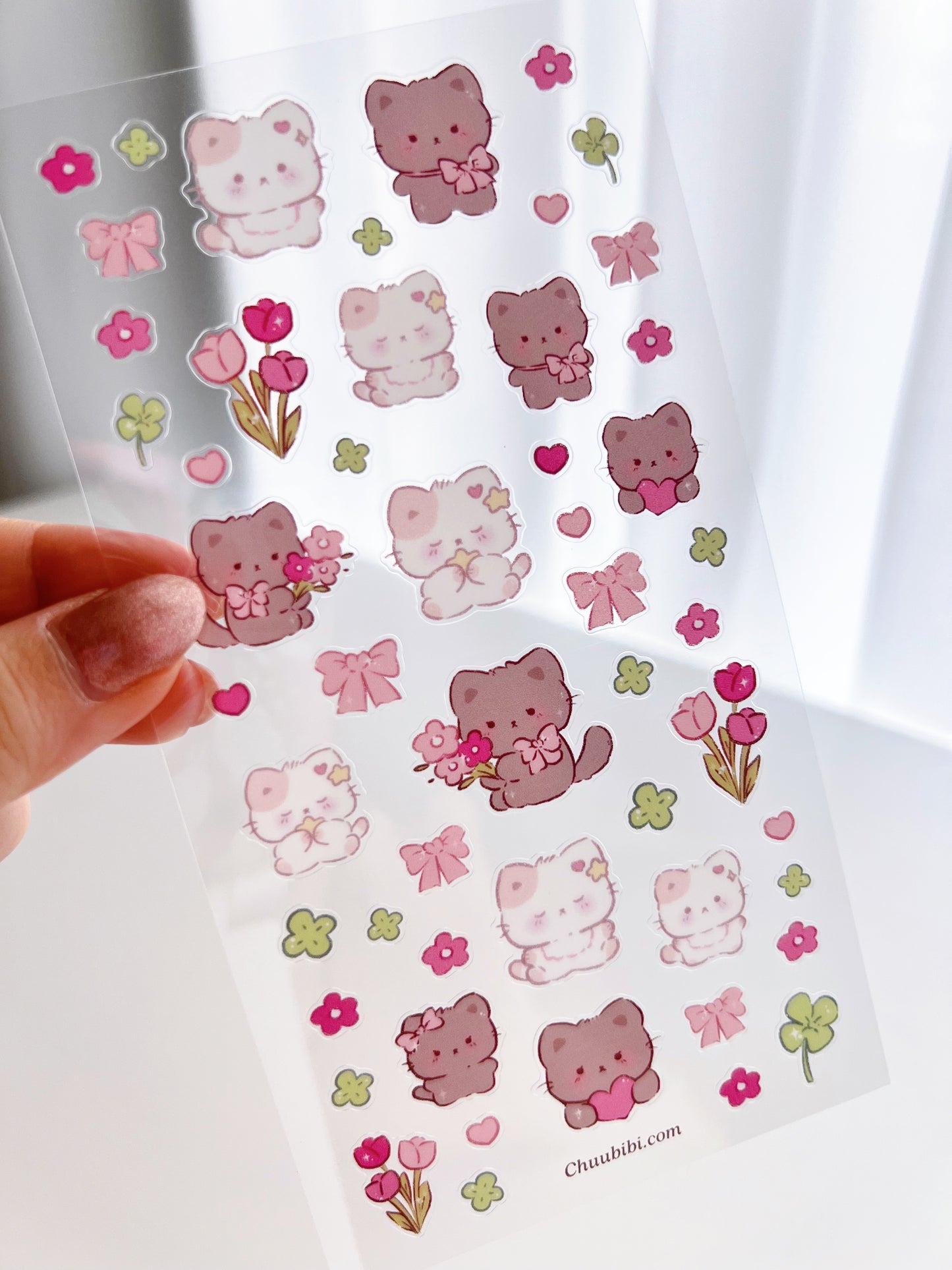 Kittens and flowers Sticker Sheet