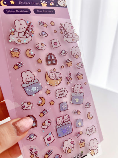 Bunny Bedtime Sticker Sheet