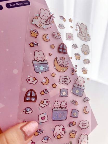 Bunny Bedtime Sticker Sheet