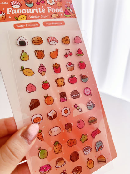 Favourite Foods Sticker Sheet