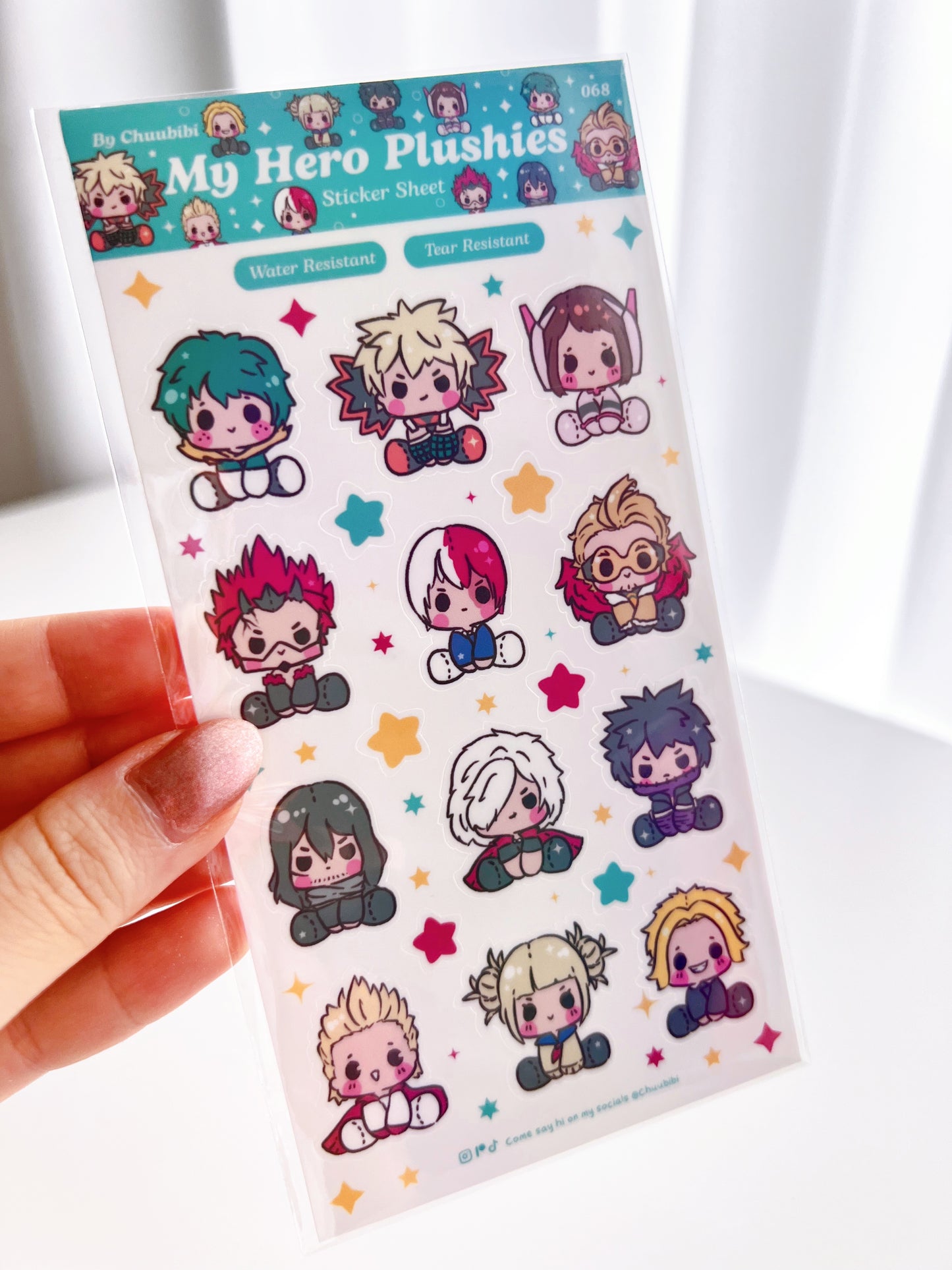 My Hero Plushies Sticker Sheet