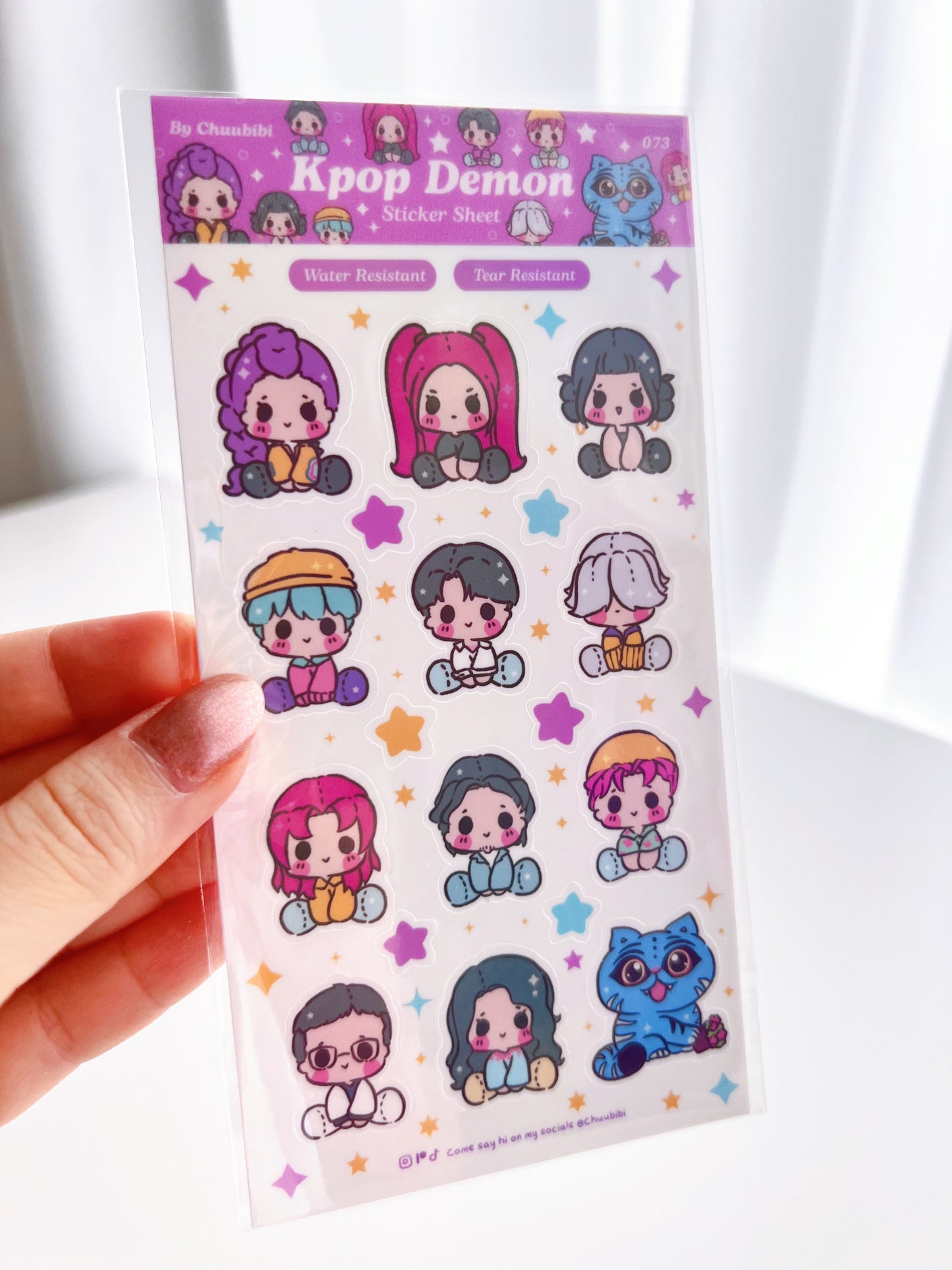 Kpop Demon Plushies Sticker Sheet