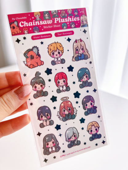 Chainsaw Plushies Sticker Sheet