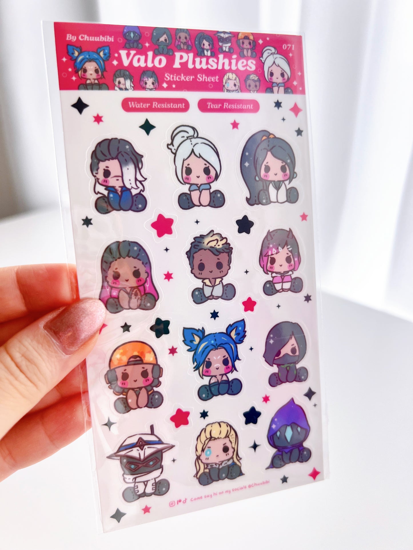 Valo Plushies Sticker Sheet