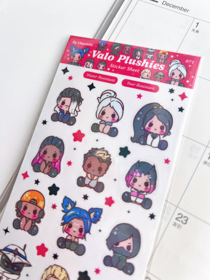 Valo Plushies Sticker Sheet