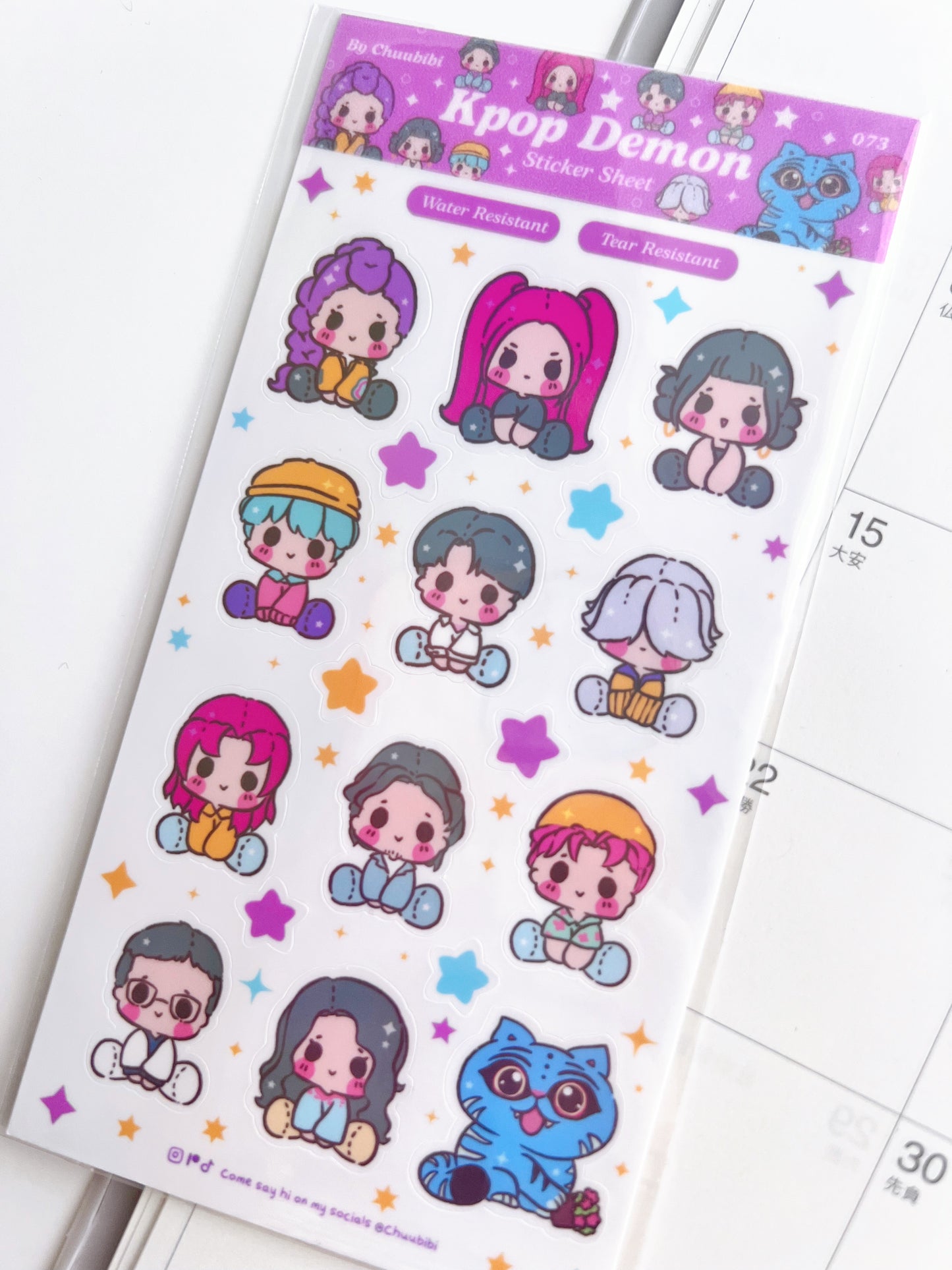 Kpop Demon Plushies Sticker Sheet