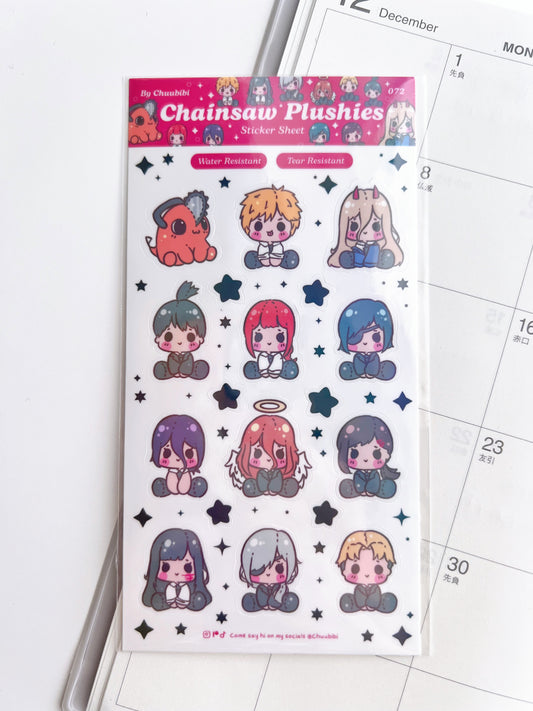 Chainsaw Plushies Sticker Sheet