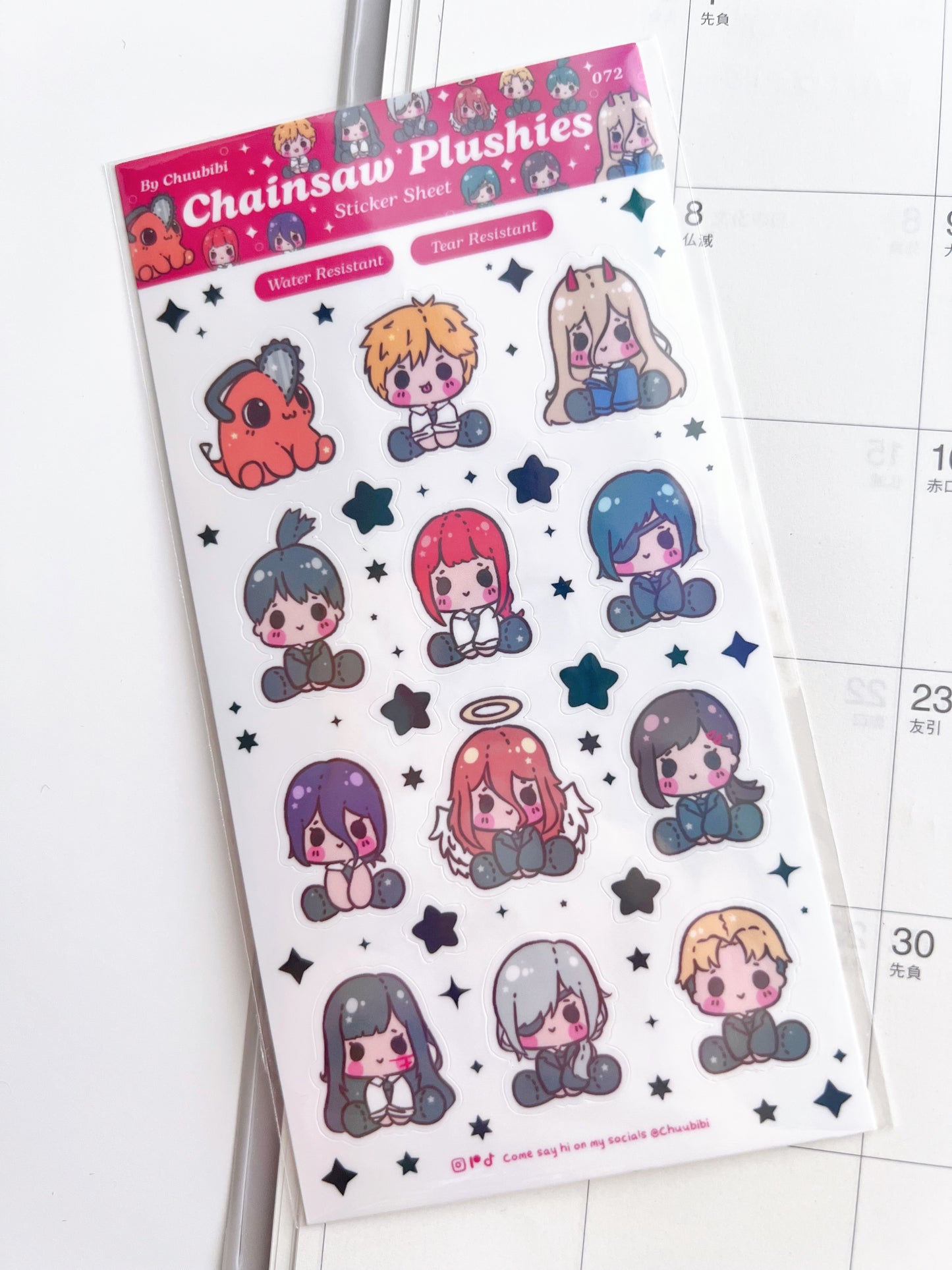 Chainsaw Plushies Sticker Sheet