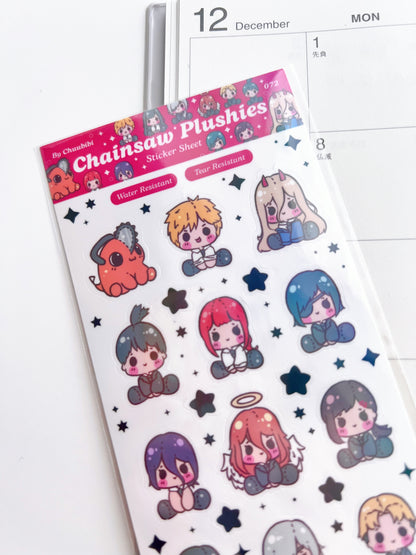 Chainsaw Plushies Sticker Sheet