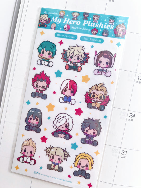 My Hero Plushies Sticker Sheet