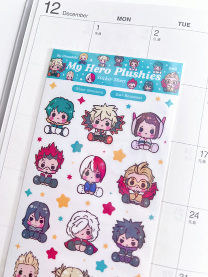 My Hero Plushies Sticker Sheet