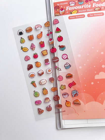 Favourite Foods Sticker Sheet