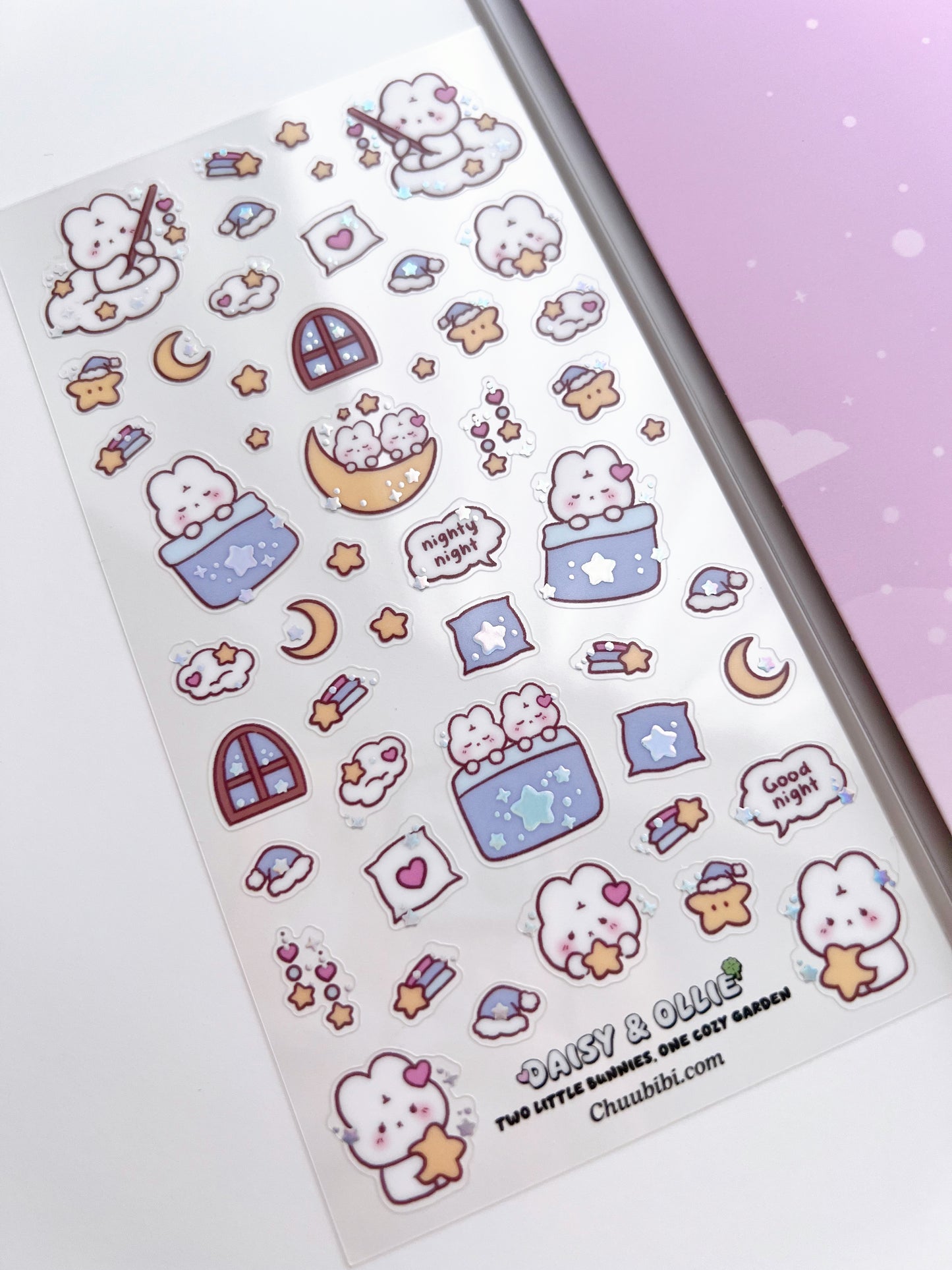 Bunny Bedtime Sticker Sheet