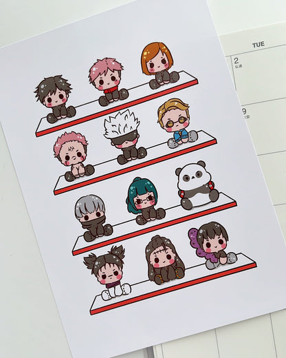 Jujutsu Plushies Art Print