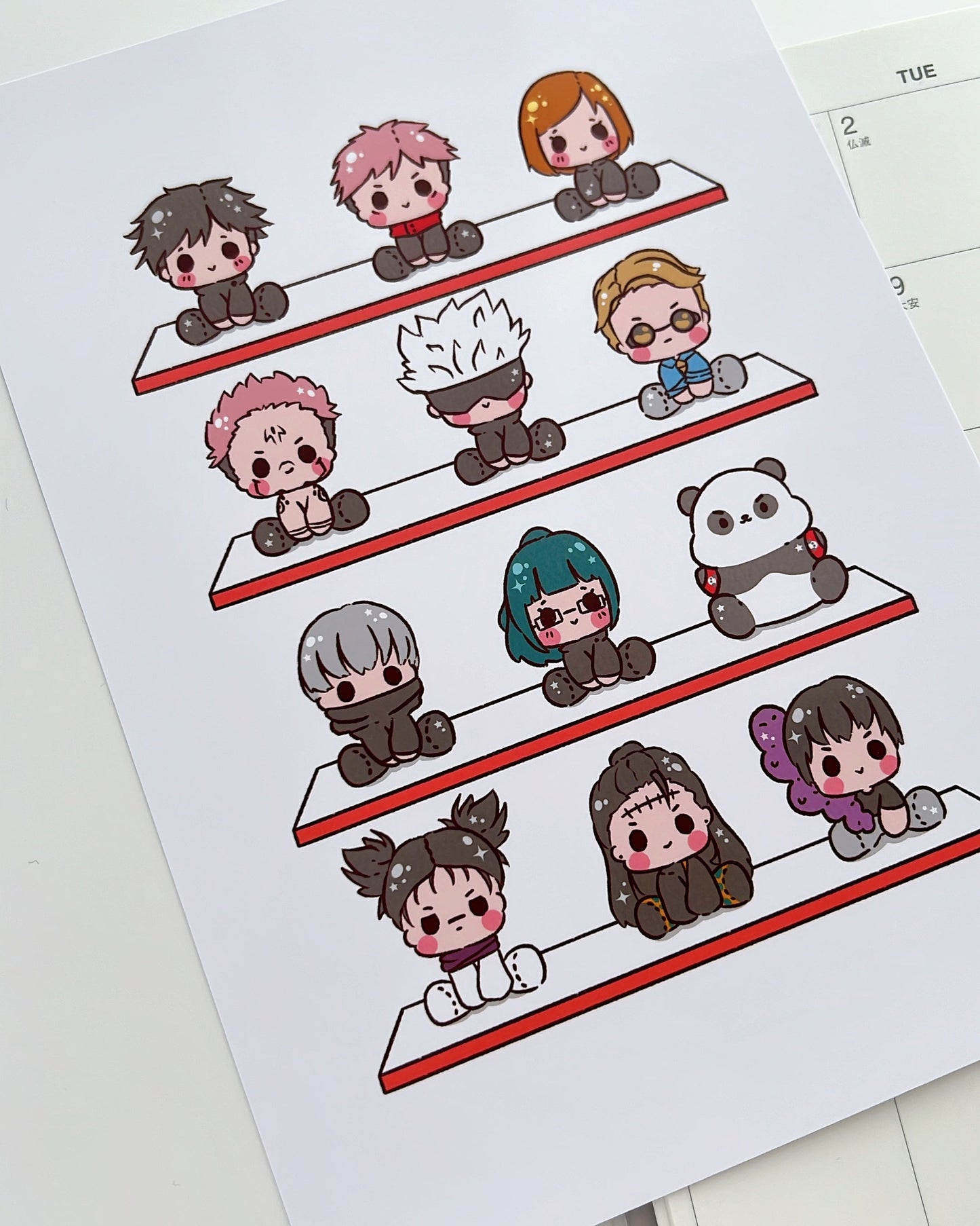 Jujutsu Plushies Art Print