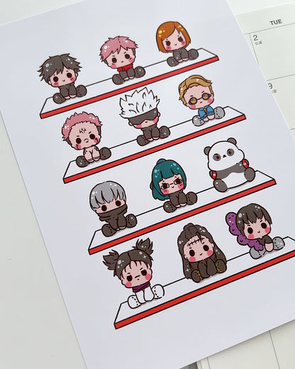 Jujutsu Plushies Art Print