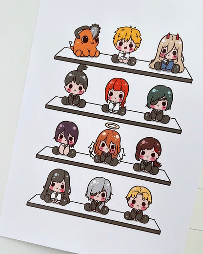 Chainsaw Plushies Art Print