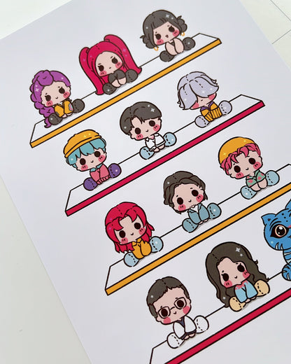 Kpop Demon Plushies Art Print