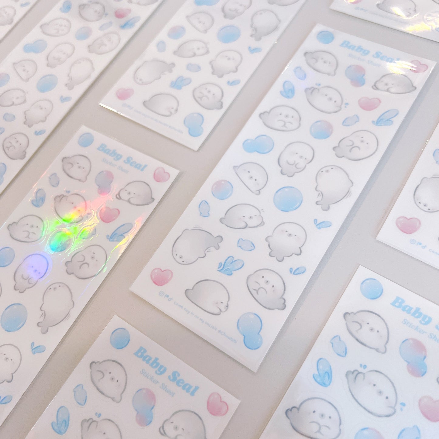 Baby Seal Holographic Sticker Sheet