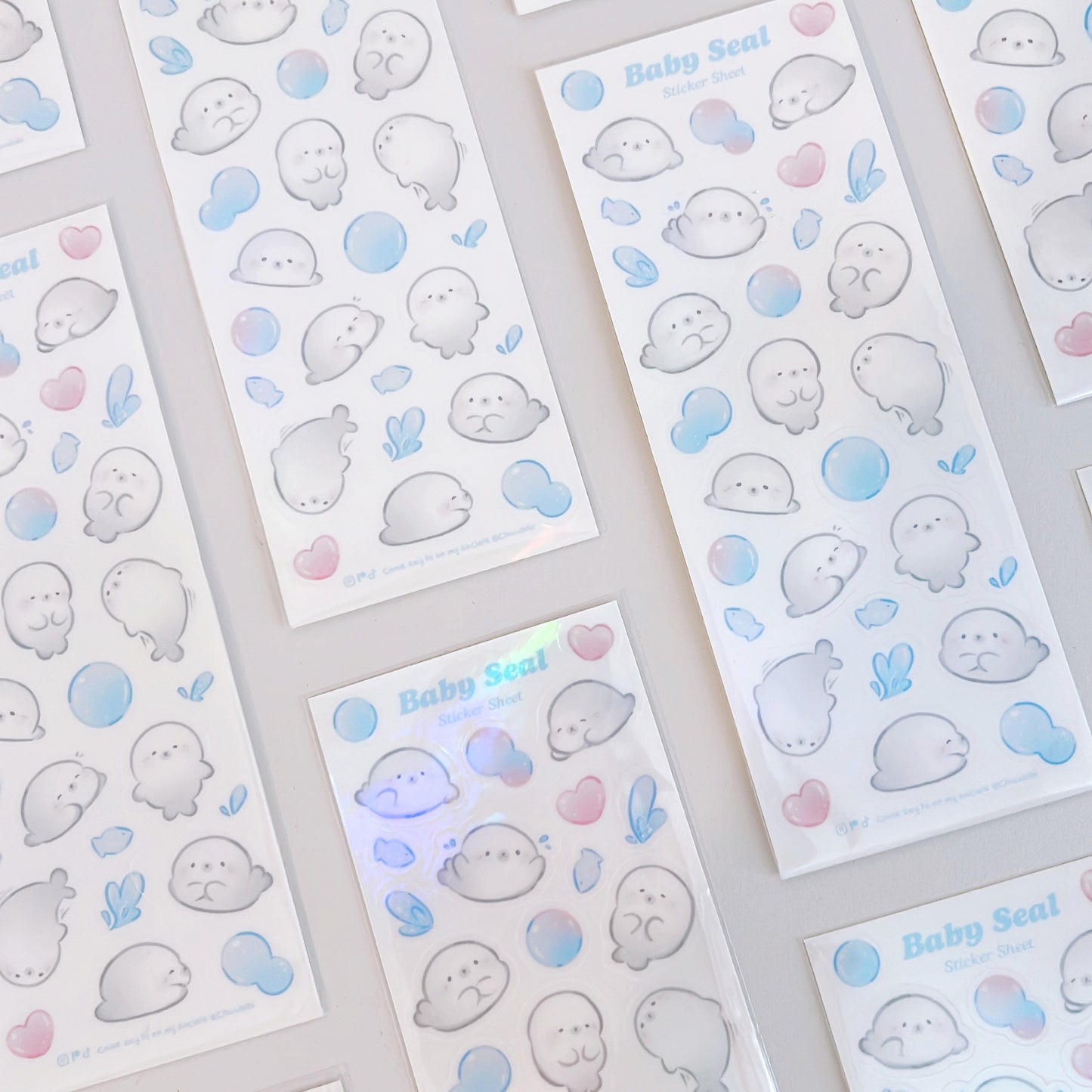 Baby Seal Holographic Sticker Sheet