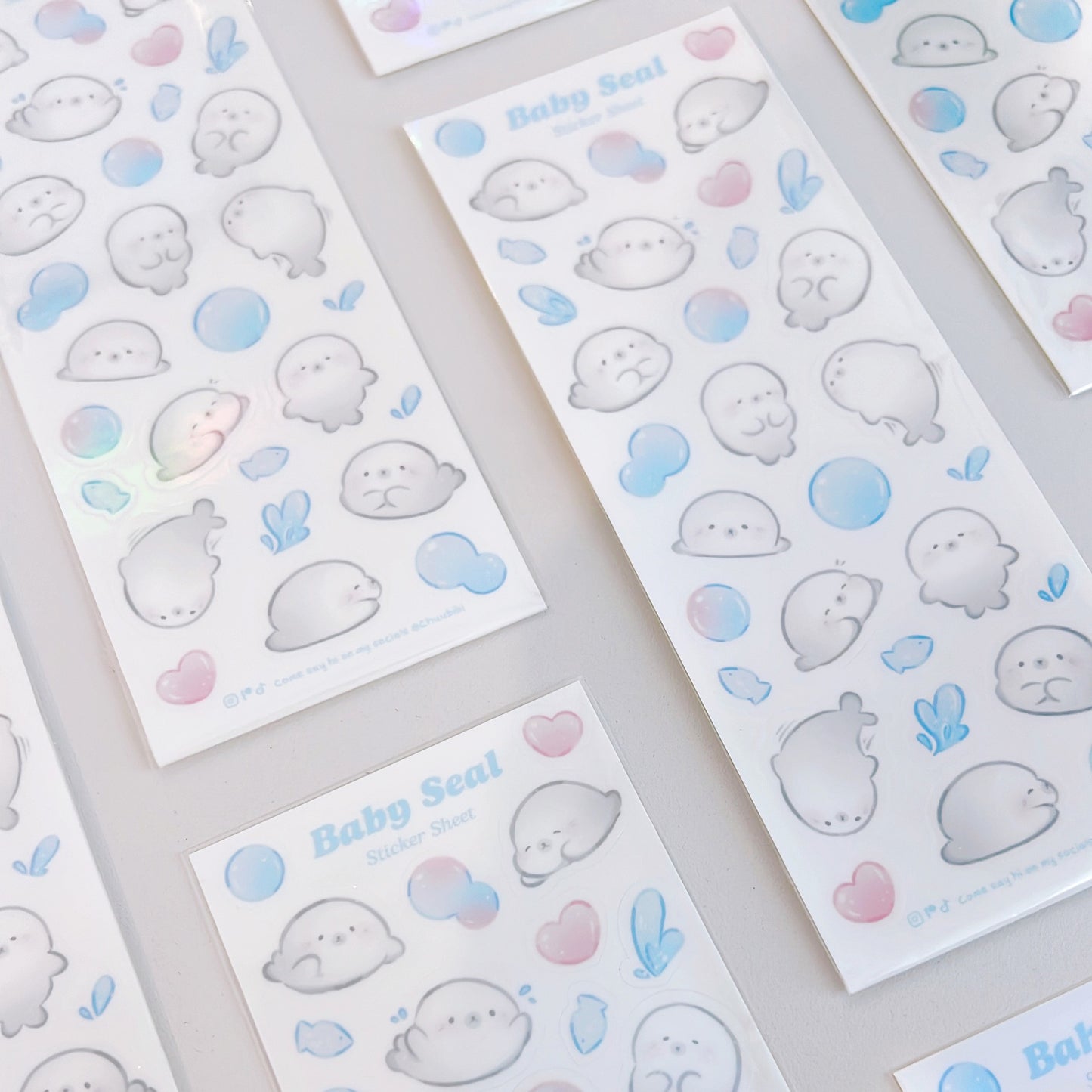 Baby Seal Holographic Sticker Sheet