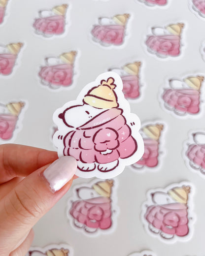 Winter Snoop Vinyl Sticker