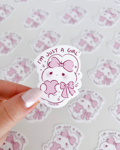 I'm just a girl Vinyl Sticker