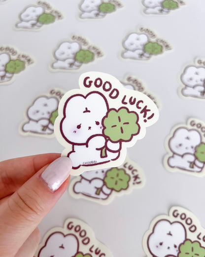 Good Luck Bunny Vinyl Sticker