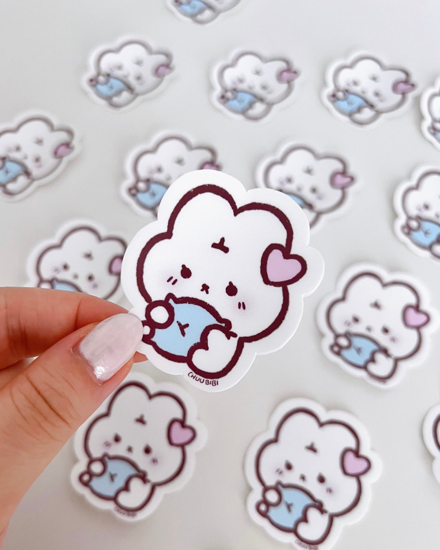 Pillow Bunny Vinyl Sticker