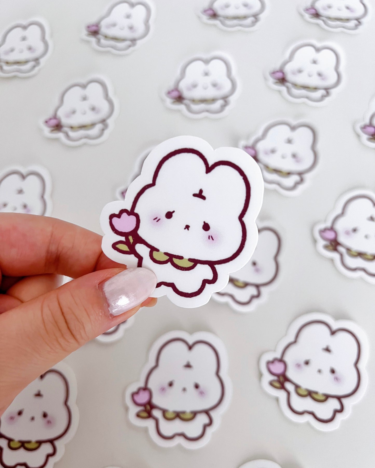 Tulip Bunny Vinyl Sticker