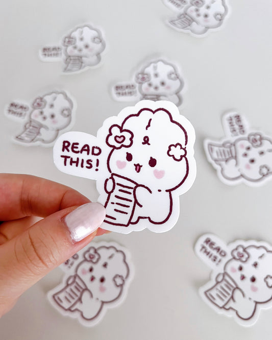 Read This Bunny Vinyl Sticker